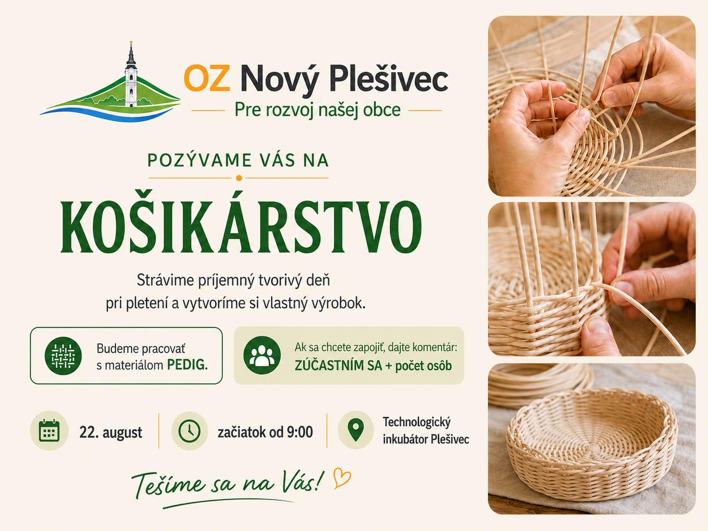 Pozvánka na komunitné košikárstvo